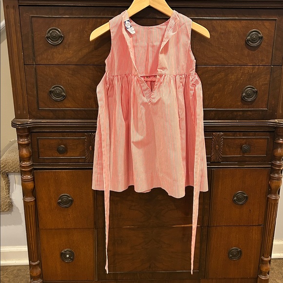 Carriage Boutiques Pinstriped Strawberry Smocked Summer Dress Toddler Size 2 - Picture 3 of 10